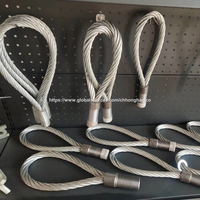 Certification ISO Câble en Acier Inoxydable avec Filetage Boucle de Levage pour Béton Préfabriqué