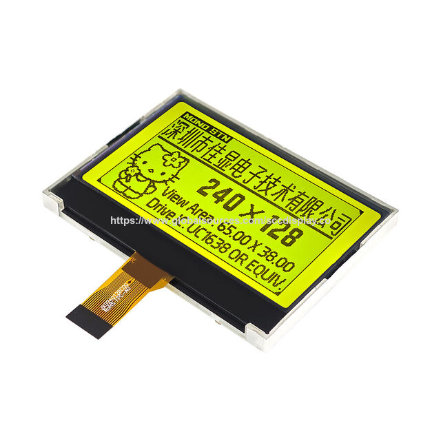 Écran COG 240128 en gros pour atelier et extérieur, sans souci, anti-interférences électromagnétiques, visible en plein soleil, LCD SPI