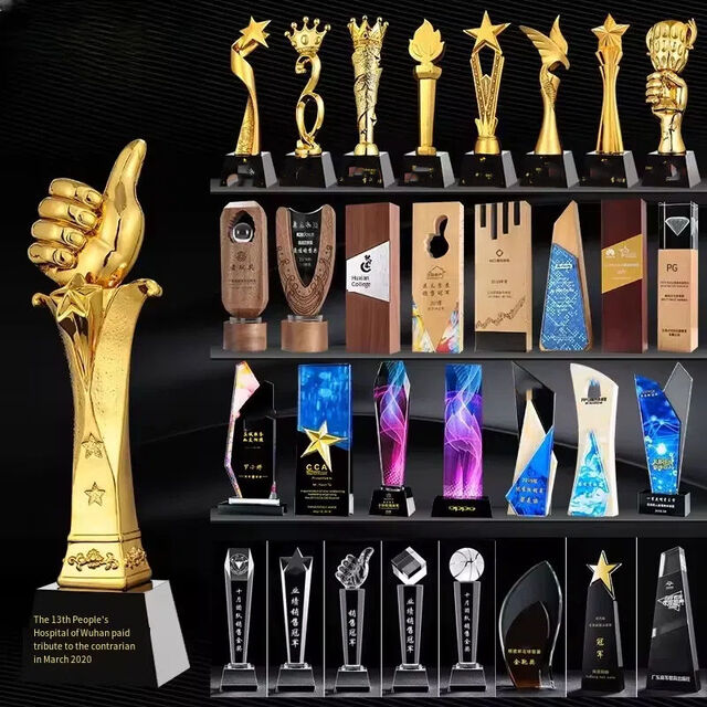 Hochwertige K9 Glas Trophäe als individuelles Firmengeschenk, klare Kristallglas Auszeichnung, 3D Kristallglas Trophäen