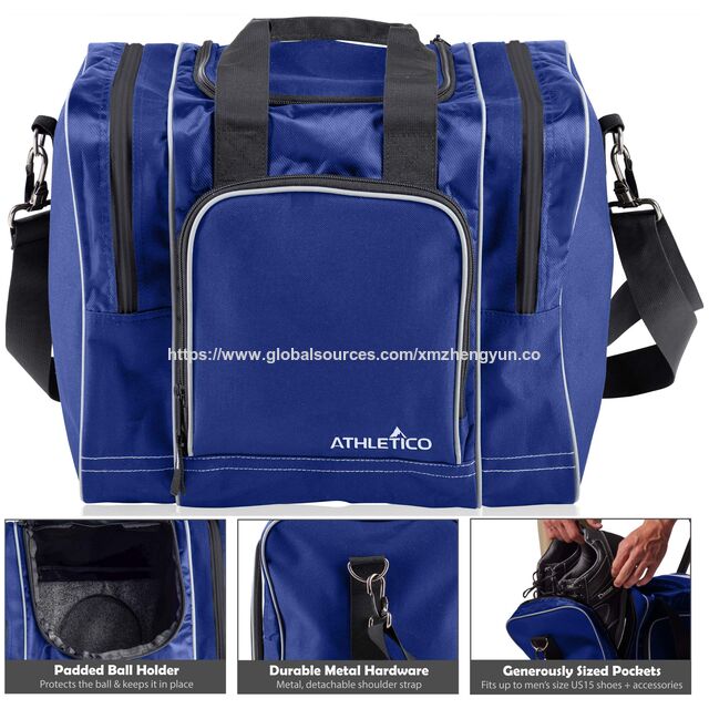Bolsa de Bolos para Una Bola - Bolso Tote para Una Bola con Soporte Acolchado para Bola - Capacidad para un Par de Zapatos de Bolos