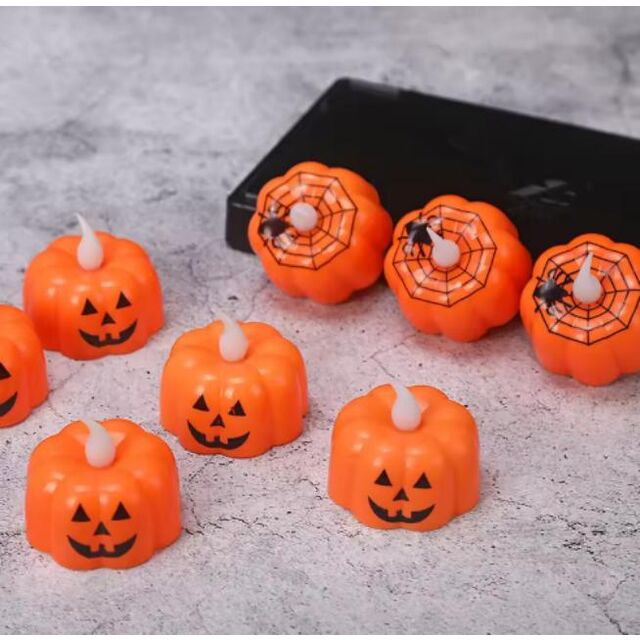 Halloween LED Kerzen Elektronische Kürbislaternen für Partydekorationen