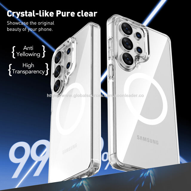 Soonleader Coque Super Cristalline Transparente Antichoc Haute Transparence Couverture Magnétique de Téléphone Portable pour Samsung S26 Ultra