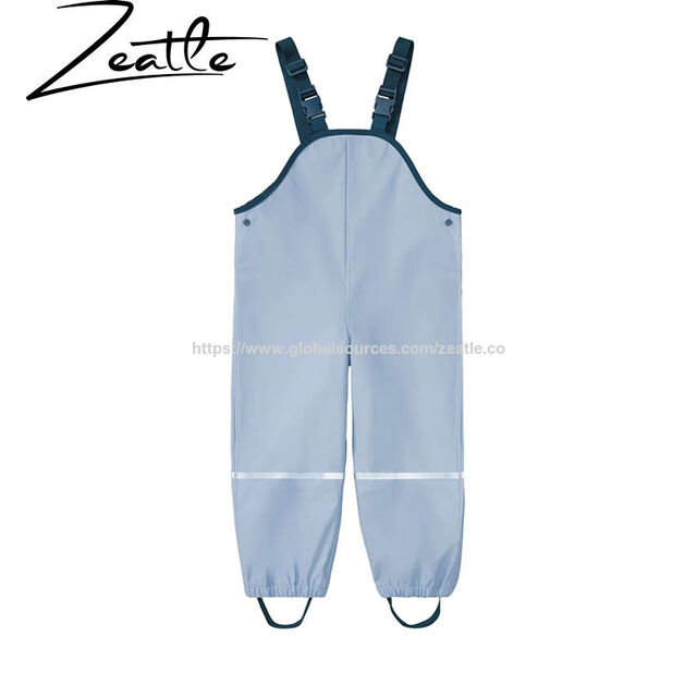 Venta al por mayor de petos impermeables para niños, tirantes ajustables, petos y monos a prueba de viento