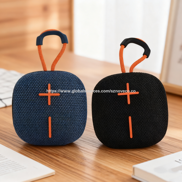 Mini Altavoz Inalámbrico Portátil de Tela de Alta Calidad con Larga Duración de Batería y Luz LED RGB para Deportes al Aire Libre