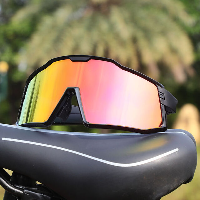 Lunettes De Soleil Sport Polarisées Homme – Monture Marron, Verres Multicolores – UV400