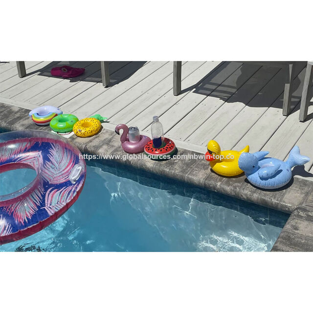 PVC Getränkehalter Einhorn, aufblasbarer Getränkehalter, Pool Getränkehalter