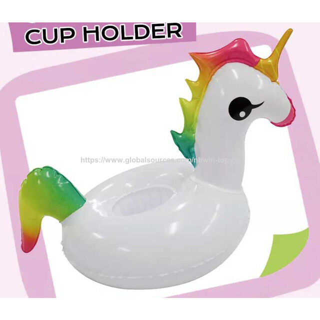 PVC Getränkehalter Einhorn, aufblasbarer Getränkehalter, Pool Getränkehalter