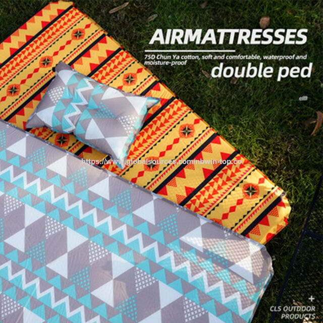 Colchoneta Inflable Automática Doble de Espuma para Camping con Impresión Personalizada