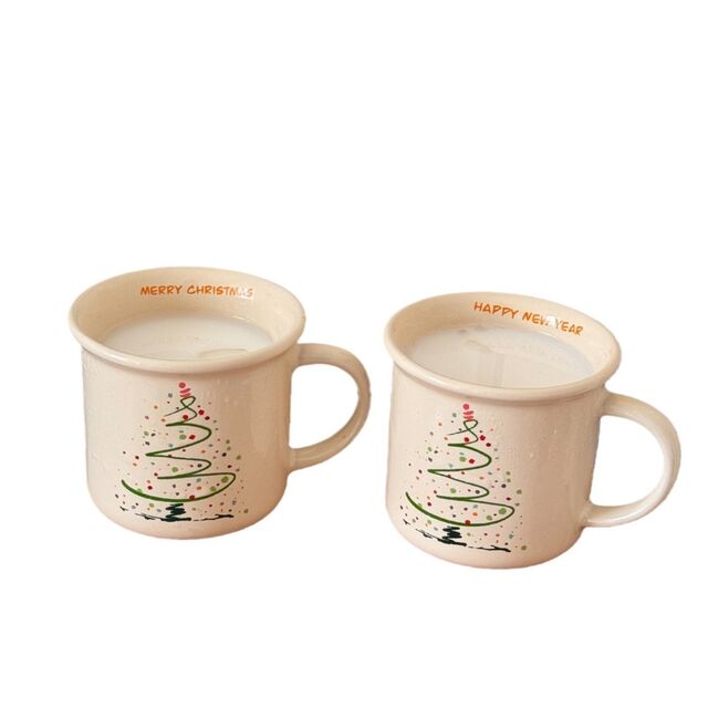 Caneca de Árvore de Natal, 300ml, Caneca Festiva de Presente de Natal - Segura para Micro-ondas, Forno, Congelador e Lava-louças - para Chocolate Quente, Vinho Quente