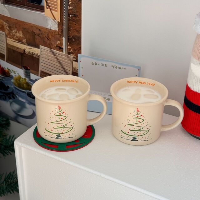 Caneca de Árvore de Natal, 300ml, Caneca Festiva de Presente de Natal - Segura para Micro-ondas, Forno, Congelador e Lava-louças - para Chocolate Quente, Vinho Quente