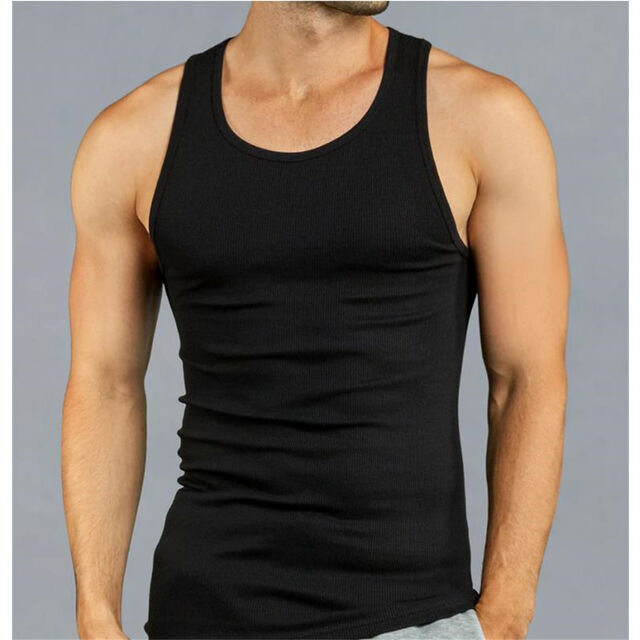 Elastisches Herren-Tanktop aus 100% Baumwolle in großer Größe