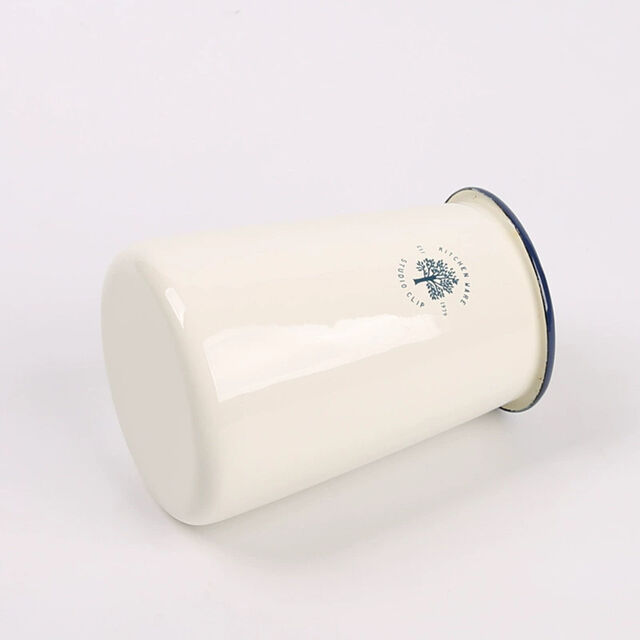 1,1L Emaille Kaffeekanne Krug Blumenvase, Vintage Wasserkrug Kessel für Küche & Wohnkultur, FDA LFGB Geprüfter OEM
