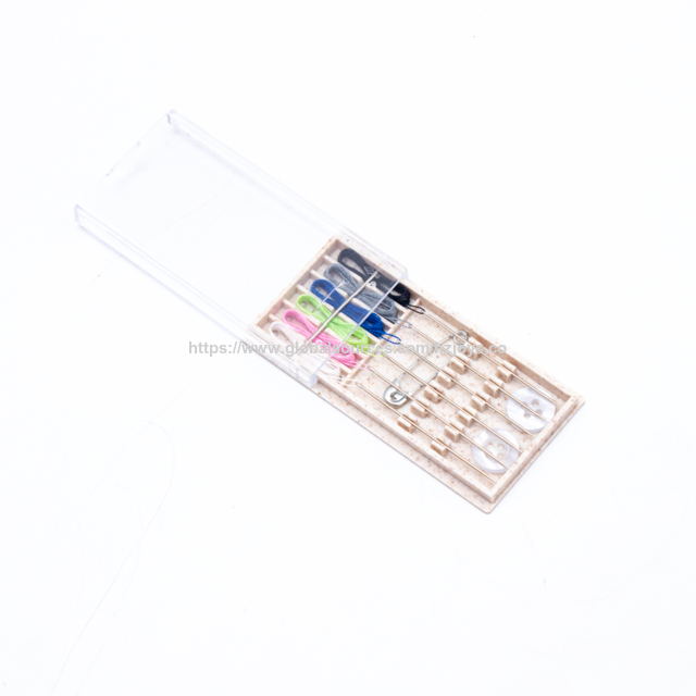 Kit de couture écologique pour hôtel, ensemble portable d'aiguille et de fil avec paille
