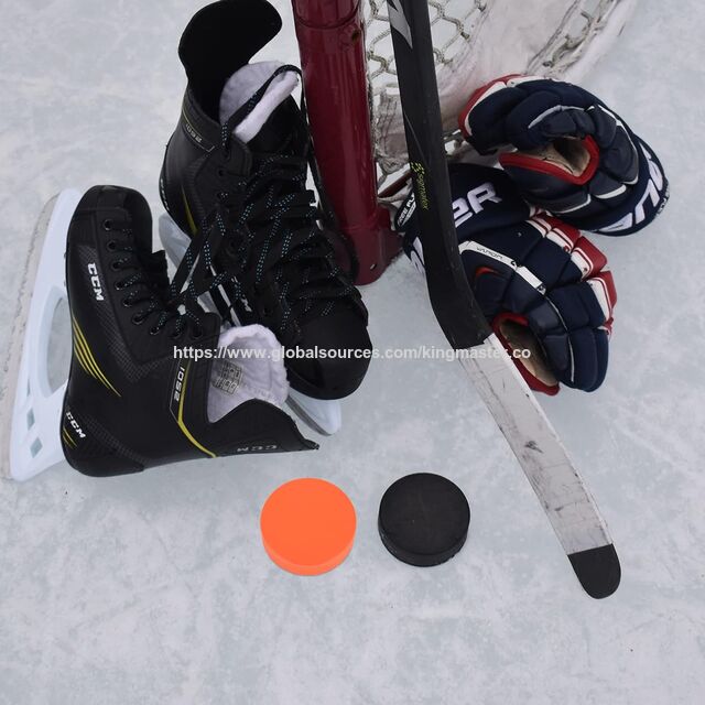 Paquet de 18 Palets de Hockey sur Glace avec 3 Sacs en Maille Réutilisables, Règlement Officiel, Diamètre 3", Épaisseur 1", 6oz, Noir