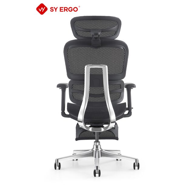 Chaise de Bureau Ergonomique Confortable à Dossier Haut avec Roulettes PU, Design Pivotant en Maille, Certifiée BIFMA Niveau 3 pour le Gaming et l'Usage Professionnel