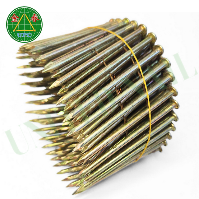 Clavos en Rollo de 2-1/2" x 0.131 de la Mejor Calidad, 4500 unidades, con Vástago Liso/Torsional, Cabeza Redonda y Cuadriculada para Fabricación de Palets