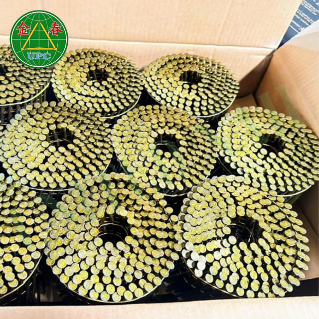 Clavos en Rollo de 2-1/2" x 0.131 de la Mejor Calidad, 4500 unidades, con Vástago Liso/Torsional, Cabeza Redonda y Cuadriculada para Fabricación de Palets