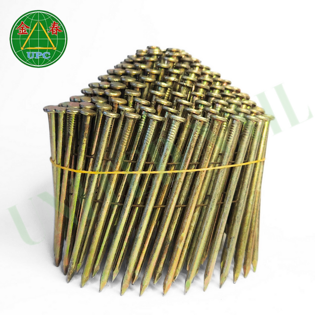 Clavos en Rollo de 2-1/2" x 0.131 de la Mejor Calidad, 4500 unidades, con Vástago Liso/Torsional, Cabeza Redonda y Cuadriculada para Fabricación de Palets