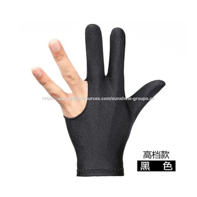 Guantes de billar profesionales para sala de billar, transpirables, delgados, de alta gama, para hombres y mujeres, guantes de tres dedos para mano izquierda y derecha, yo-yo