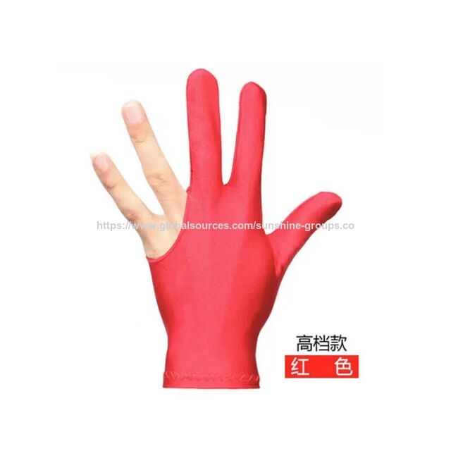 Guantes de billar profesionales para sala de billar, transpirables, delgados, de alta gama, para hombres y mujeres, guantes de tres dedos para mano izquierda y derecha, yo-yo