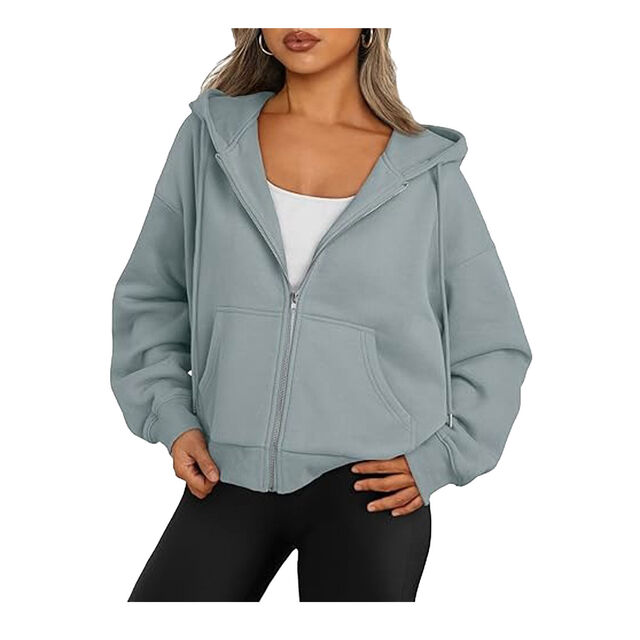 Sweat à Capuche Zippé Oversize Femme Veste Polaire Épaisse Personnalisée Veste à Capuche Zippée Grande Taille Femme de Haute Qualité Personnalisée