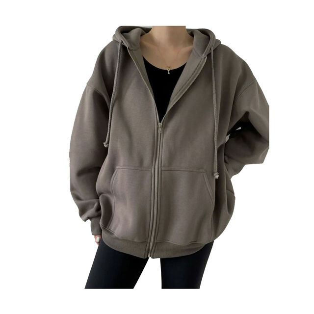 Sweat à Capuche Zippé Oversize Femme Veste Polaire Épaisse Personnalisée Veste à Capuche Zippée Grande Taille Femme de Haute Qualité Personnalisée