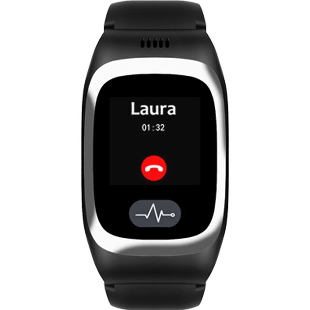 Smartwatch 2G WiFi com Chamadas, GPS e Botão SOS, Rastreador GPS SOS, Smartwatch com Geo-Fence para Idosos