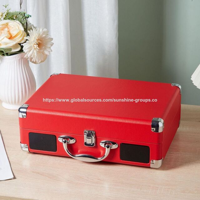 Gira-discos Portátil com Bluetooth e Função de Toca-Discos de Vinil para Música em Casa - Tocadores de Discos, MP3 e Bluetooth
