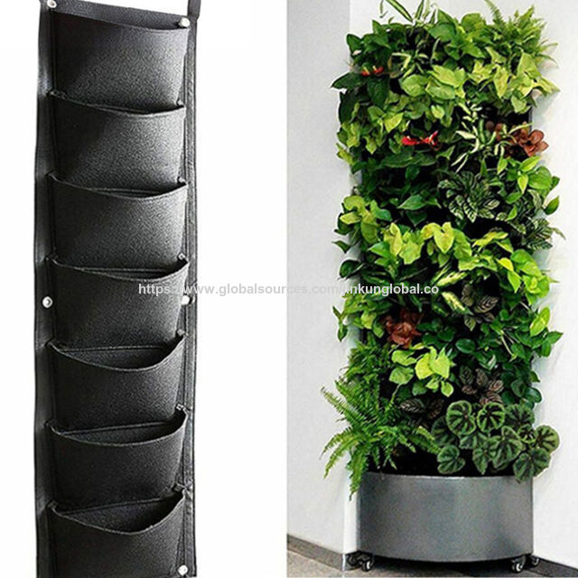 Home Use Hanging Vertical Garden Wall Planter Kit with Felt Hanger and Wall Pockets Garden Supplies for Plant Growing
