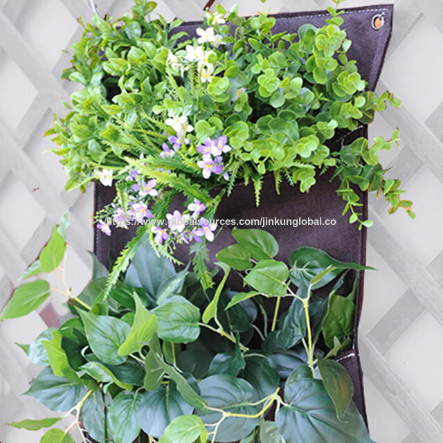 Home Use Hanging Vertical Garden Wall Planter Kit with Felt Hanger and Wall Pockets Garden Supplies for Plant Growing