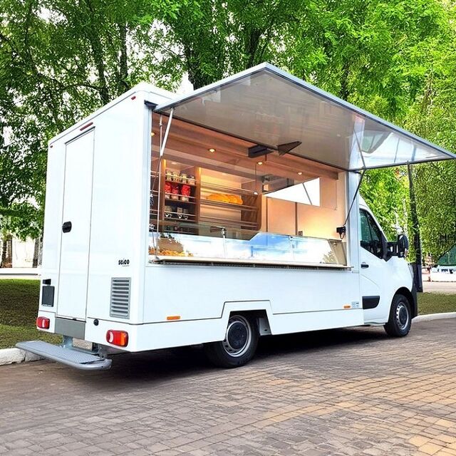 Venta al por mayor de camiones de comida móviles a la venta en Austria, camión de comida rápida usado, remolque, carrito de comida
