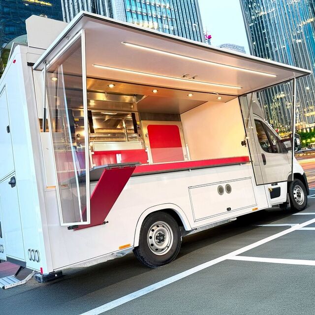 Venta al por mayor de camiones de comida móviles a la venta en Austria, camión de comida rápida usado, remolque, carrito de comida