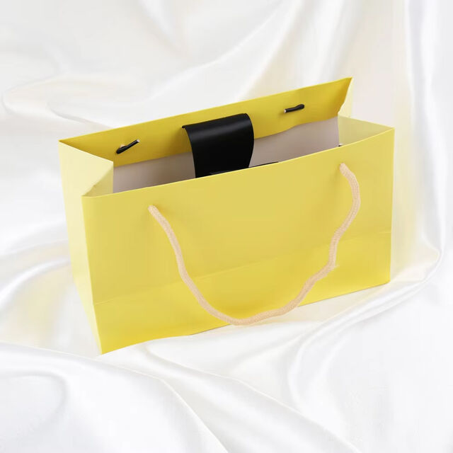 Sacs de Shopping avec Poignée Ruban, Emballage Papier Luxe Personnalisé avec Impression Logo pour Bijoux, Vêtements, Cadeaux
