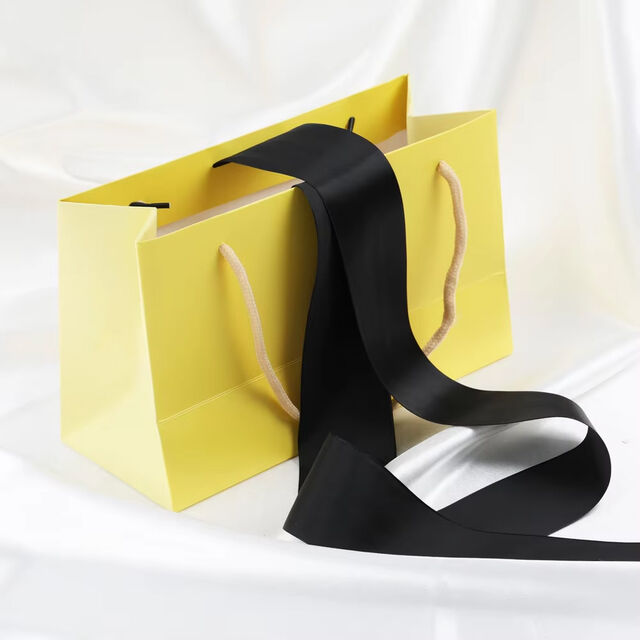 Sacs de Shopping avec Poignée Ruban, Emballage Papier Luxe Personnalisé avec Impression Logo pour Bijoux, Vêtements, Cadeaux