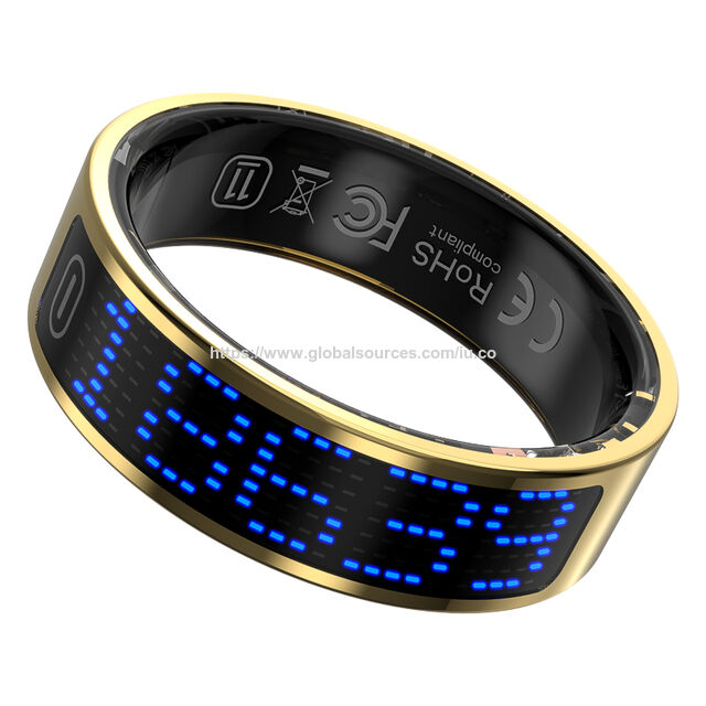 Nouvelle Bague Connectée K80 en Acier Inoxydable avec Moniteur de Fréquence Cardiaque, Suivi Fitness et Sommeil, Télécommande, Réveil, Étanche pour Android et iOS