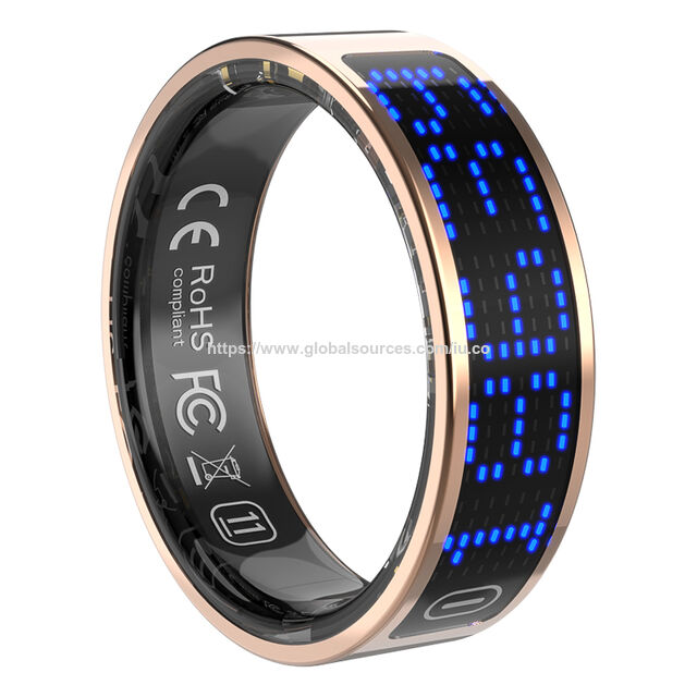 Nouvelle Bague Connectée K80 en Acier Inoxydable avec Moniteur de Fréquence Cardiaque, Suivi Fitness et Sommeil, Télécommande, Réveil, Étanche pour Android et iOS