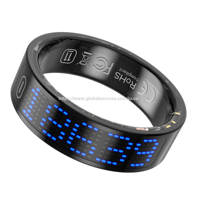 Nouvelle Bague Connectée K80 en Acier Inoxydable avec Moniteur de Fréquence Cardiaque, Suivi Fitness et Sommeil, Télécommande, Réveil, Étanche pour Android et iOS