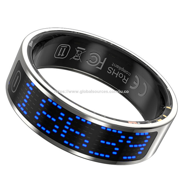 Nouvelle Bague Connectée K80 en Acier Inoxydable avec Moniteur de Fréquence Cardiaque, Suivi Fitness et Sommeil, Télécommande, Réveil, Étanche pour Android et iOS