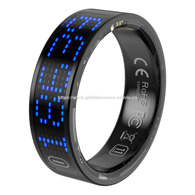 Nouvelle Bague Connectée K80 en Acier Inoxydable avec Moniteur de Fréquence Cardiaque, Suivi Fitness et Sommeil, Télécommande, Réveil, Étanche pour Android et iOS