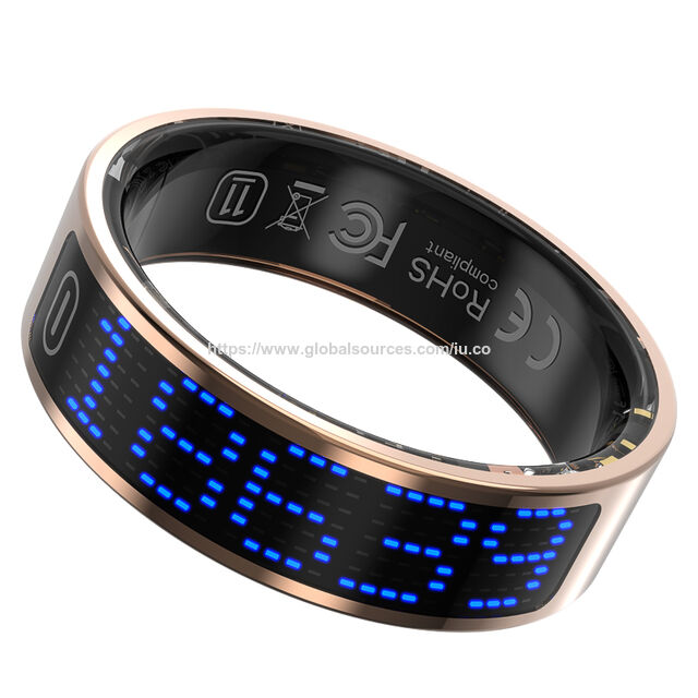 Nouvelle Bague Connectée K80 en Acier Inoxydable avec Moniteur de Fréquence Cardiaque, Suivi Fitness et Sommeil, Télécommande, Réveil, Étanche pour Android et iOS