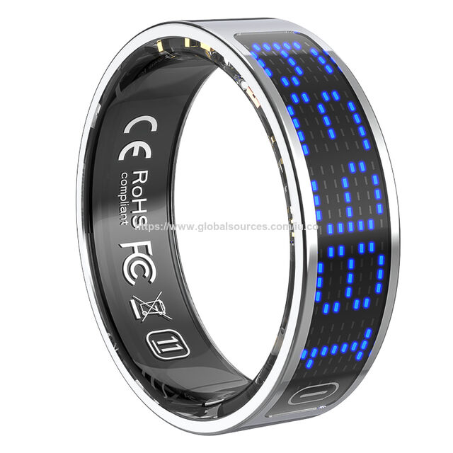 Nouvelle Bague Connectée K80 en Acier Inoxydable avec Moniteur de Fréquence Cardiaque, Suivi Fitness et Sommeil, Télécommande, Réveil, Étanche pour Android et iOS