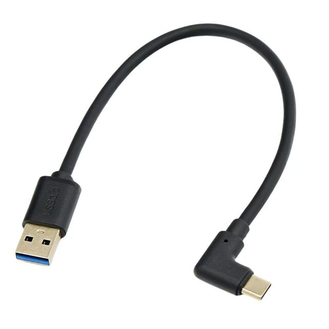 Cable de Datos Micro USB de Alta Velocidad con Ángulo Recto de 90 Grados y Blindaje de Cobre Estañado para Gaming Android