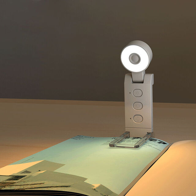 USB Rechargeable LED Book Light - Clip On Reading Lamp