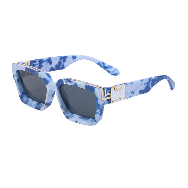 Gafas de sol estilo millonario, gafas de sol cuadradas de alta gama para hombres y mujeres, estilo transfronterizo de moda.