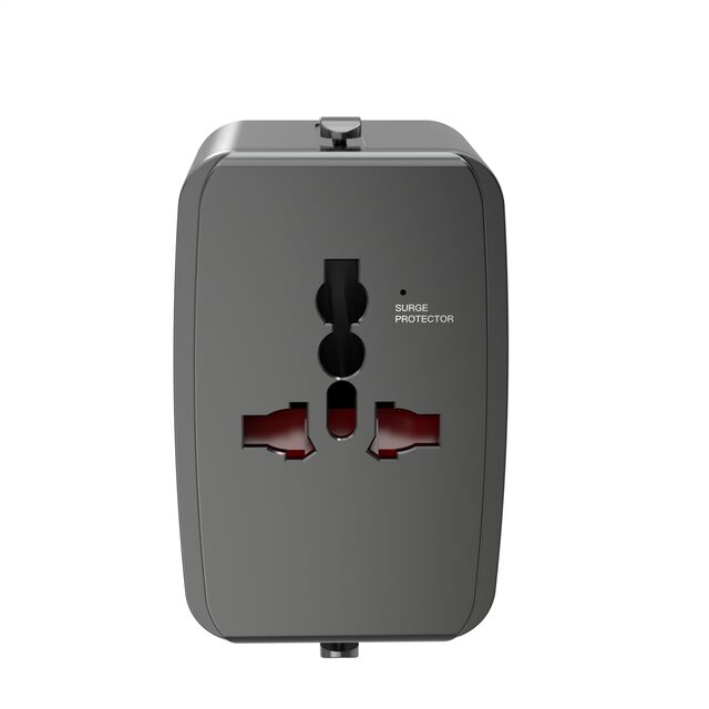 Universal-Reiseadapter & Spannungswandler All-in-One (110V-220V) | USB-C + USB-A Anschlüsse | Robustes ABS-Wandladegerät