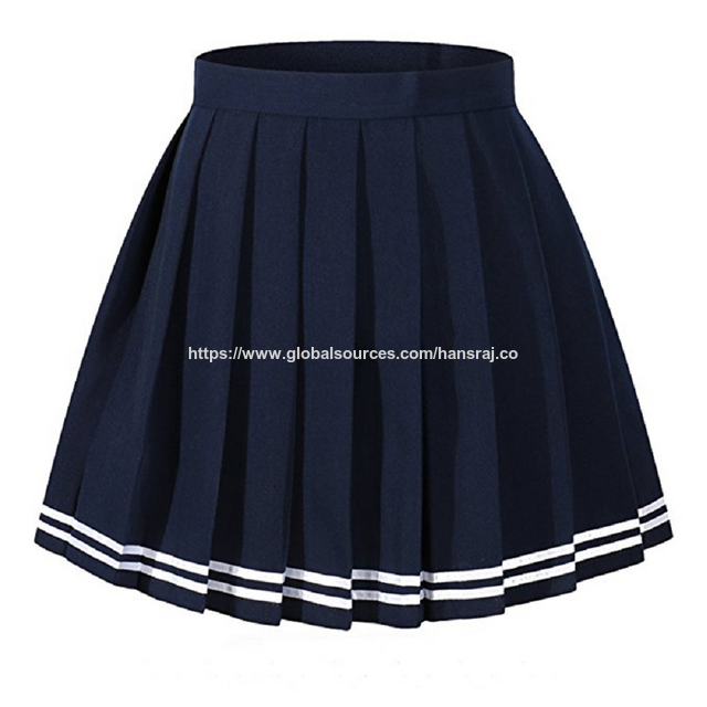 Falda de uniforme escolar para niñas con tela de la mejor calidad, logotipo, talla, estampado y estilo personalizados