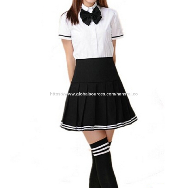 Falda de uniforme escolar para niñas con tela de la mejor calidad, logotipo, talla, estampado y estilo personalizados