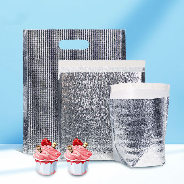 Wholesale Thermal Mailer Bag Cold Shipping Cooler Pouch Insulated Box Liner Foil Bubble Foam Shipping Envelope for Frozen Food