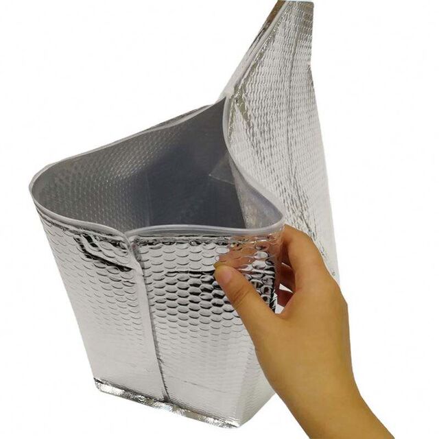 Wholesale Thermal Mailer Bag Cold Shipping Cooler Pouch Insulated Box Liner Foil Bubble Foam Shipping Envelope for Frozen Food