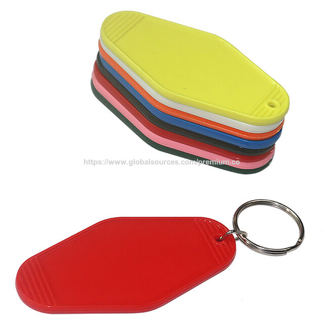 Porta-chaves descartáveis para chaves de carro, etiqueta com logotipo, porta-chaves personalizados de plástico para hotéis, estilo retrô de motel